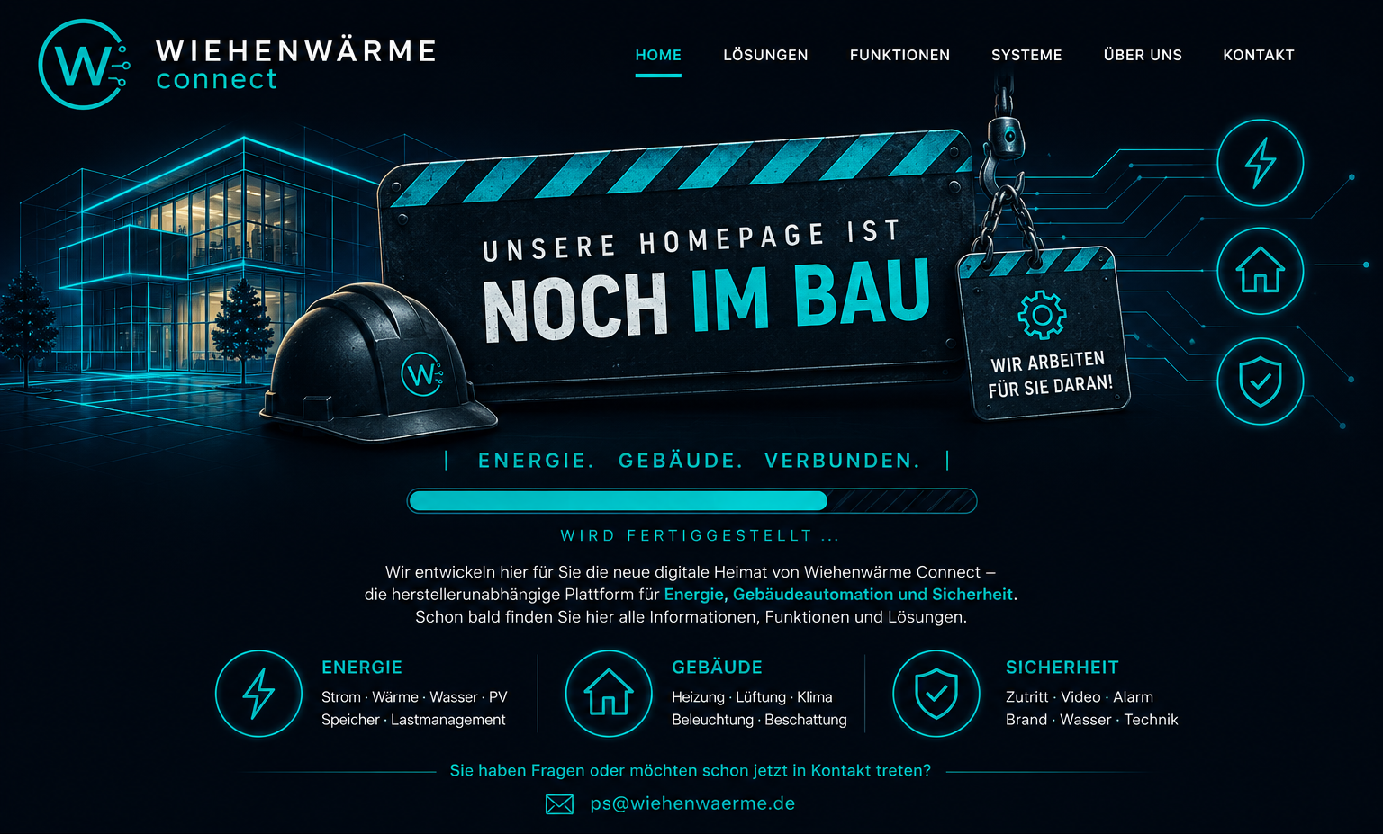 Wiehenwärme Connect – Homepage noch im Bau